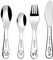aplusashop ID Ernesto Kinderbesteck mit Gravur nach Wunsch 4-teilig Edelstahl 3 Varianten (Safari)