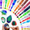 LETO Acrylstifte für Steine Wasserfest,18 Farben Steine Bemalen Stifte acrylic paint für Holz Basteln Papier Glas Keramik Ostern und Weihnachten Kinder DIY (0.7mm Spitze)
