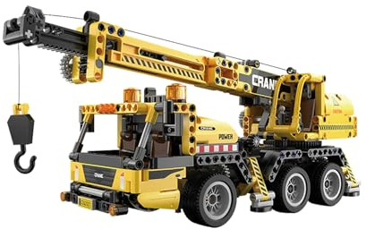 CaDA Technic – Kranwagen – Kran mit Bewegung, Gelb, 658 Teile – + 8 – (DEQUBE 927DE65005)