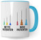 Arzt Tasse, Nette Patienten Böse Patienten, Arzt Danke Geschenk, Arzthelfer Tasse Arzt Ärztin MFA Medizinische Arzthelferin Krankenschwester Medizin (Weiß/Blau)