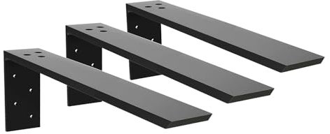 Arbeitsplattenstütze, 2 Stück, robuste versteckte Halterung, Regalhalterung, 40,6 x 15,2 x 6,4 cm, L-Halterung, Metall-Corbels für Quarz/Granit/Holz/Beton/Laminat-Arbeitsplatten