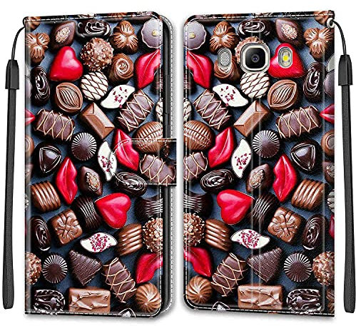 Feyten Kompatibel mit Samsung Galaxy J5 2016 /J510 Hülle, Handyhülle Samsung J5 2016 /J510, Handytasche J5 2016 /J510 Schutzhülle Wallet Leder Klappbar Magnet Klapphülle Flip Case (Schokolade)
