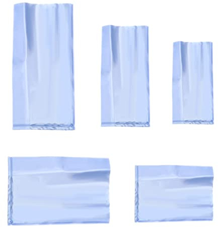 EMSea Schrumpffolienbeutel Transparente Heißsiegelbeutel PVC-Verpackungsfolie Verpacken von Seifenkerzen Geschenke Fernbedienungen 5 Größen 100Stk Jede Größe