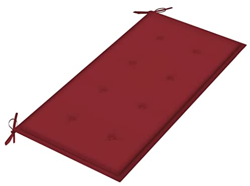 WIFESE Gartenbank-Auflage Weinrot 100x50x3 cm Stoff Sitzkissen Bank Bankauflage Sitzkissen Outdoor Sitzpolster Bank Sitzauflagen Gartenmöbel Universellen Design Geeignet für Gartenbänke im Freien