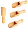 4 Pcs Mini Wooden Salt & Spice Scoops Set, 7.4cm Natural Wood Spoons for Kitchen, Bath Salts, Powder, Tea & More, Eco-Friendly and Easy to Clean