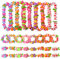 LUTAKU 32 Pack Hawaiianische Blumengirlanden: Tropische Party Dekorationen, Hula Halskette (Hawaii Kette), Hawaiianische Leis Set, Hawaiianische Blumen Halskette Stirnbänder Armbänder (32 Stück)