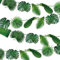 Palm Leaves Party Dekorationen - 3 Pcs Tropische Blätter Banner, grüne künstliche Palmenblätter Girlande, Dschungel Party Dekorationen Palmenblätter für Hawaii-Thema Party Supplies