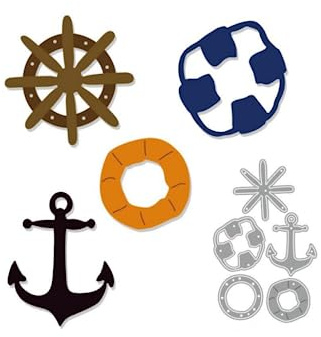 Sredwtk Stanzschablonen Maritim Cutting Dies Geburtstag Weihnachten Papierbasteln Schablonen für Scrapbooking, Fotoalbum, Karte, Papier Dekoration, Geschenk