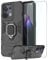DERHAN Coque pour Oppo Reno 8 5G, Étuis Antichoc avec Anneau + Verre trempé, Housse de Protection Anti-Vibration, Silicone TPU Case Cover Bumper - Noir
