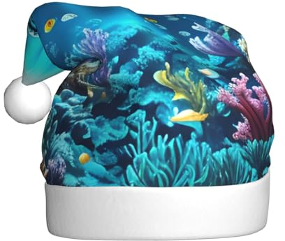 RoMuKa Submarine Coral Rays Modische klassische Weihnachtsmütze aus weichem und warmem Stoff, personalisiertes Musterdesign verleiht Ihrem Urlaub eine warme Atmosphäre