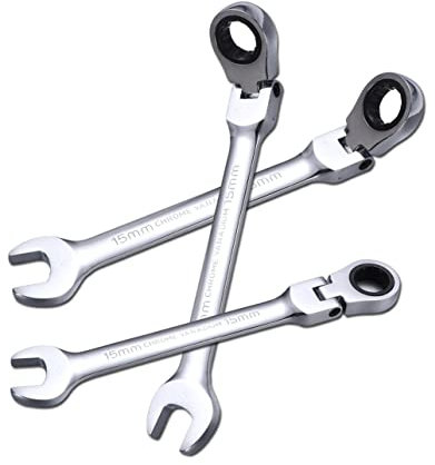 BESTonZON 180 Adjustable Wrench Ratchets Rotating Ratchet Wrench 7mm Ratchet Spanner 19mm Flare Nut Wrench Dual Head Wrench Dual Head Spanner Wrench Spanner Tool Set Wrench Tool Soft Head
