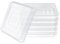 TAQIXI Lot de 6 soucoupes carrées durables et épaisses pour pot de fleurs, plateau de plantes en plastique pour attraper l'eau intérieure et extérieure (30,5 cm, transparent)