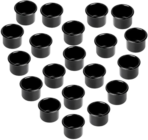20 Stück Schwarze Kerzenbecher, eiserne Teelichthalter, Mini-Kerzenhalter aus Metall - robust, hitzebeständig, geeignet für Hochzeiten, Geburtstage, Feste und Heimdekoration