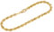 NKlaus 19cm Armband Zopfkette 585 Gelb Gold 14 Karat Kordel hohl 4,5mm Breit Armreif 15692
