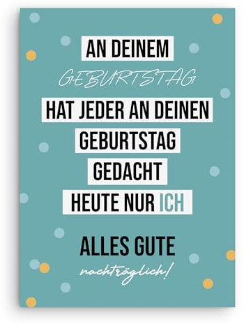 Nastami Geburtstagskarte lustige Karte Geburtstag Geschenk Freunde (NACHTRÄGLICH)
