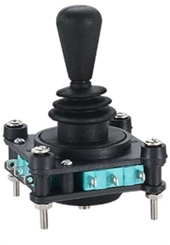 Sunmeit Monolever-Joystick-Schalter mit Drucktaste, 2-, 4- und 8-Wege-Reset, Kurzzeitiger Kipp-Kreuz-Wippschalter CV4-04R2G