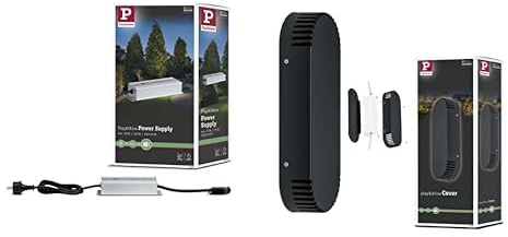 Paulmann 988.50 Outdoor Plug & Shine Power Supply & 939.04 Outdoor Plug & Shine Cover Kunststoff 93904 Trafobox Aussenleuchten Zubehör