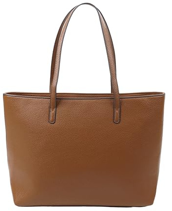 Tommy & Kate HARLEY Classic Tote Bag for Women, Premium Quality Shoulder Bag Grain Texture with Inner Pockets, Spacious and Stylish - Ideal for Work, Travel, and Daily Use (Tan)