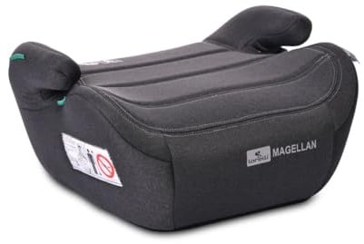 Lorelli Kinder Sitzerhöhung i-Size Magellan (125-150cm) Bezug waschbar, Booster, Farbe:schwarz