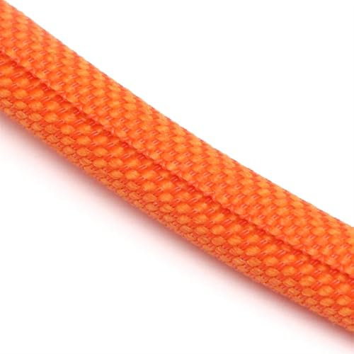 TYNXK Kabelschlauch 1/5M Self Closing Expandable Braided Sleeve Dia 5 8 10 13 16 19 25 30 mm Cable Protector Harness Nylon Wire Wrap Kabelkanal Schutzrohr(Orange,10MM_5 Meters)
