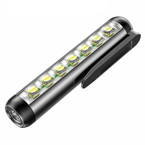 LED-Taschenlampe, superhelle Mini-Arbeitslampe, Outdoor, Wandern, Camping, Licht, Reparatur, Beleuchtung, Stift-Clip-Design, starke magnetische Adsorption, wiederaufladbare (GZ-5155-Weißes Licht)