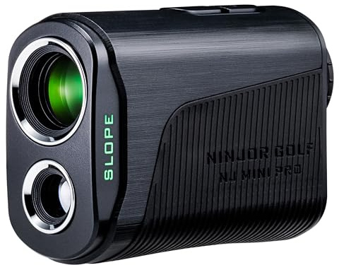 NINJOR GOLF(Ninja Golf) NJ Mini Series Golf Range Finder with Slope Switch and Pin Lock Laser RangeFinder Max1000YD (OLED, Black)