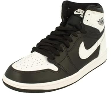 Nike Air Jordan 1 Retro High OG Herren-Sneaker, Schwarz/Weiß/Turnrot, 40.5 EU