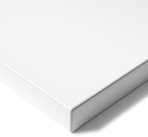 E.For.U® Tischplatte 140x80 cm, Schreibtischplatte 25 mm stabile, Made in Europe, Perfekt für höhenverstellbare Schreibtische, Esstisch (Weiß)