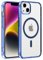 Coiwxmoi Cover Magnetica per Apple iPhone 14/iPhone 13 6.1,Compatibile con Magsafe,Sottile Traslucido Satinato Morbido Silicone TPU + Hard PC Custodia Antiurto Anti-Graffio Protettiva Cover,Blu