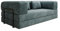 Luxusbetten24 Designer Sofa Lazy 3 Sitzer in Cord Vintage Blau