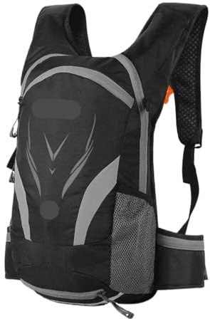 ANQKYO Fahrradrucksack 16L Radfahren Trinkrucksack Große Kapazität Wandern Klettern Fahrrad Wasserbeutel Rennrad Ultraleichter Rucksack(Black)