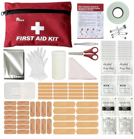 azark Premium First Aid Kit – 108 Piece Compact Emergency Medical Kit for Home, Car, Travel, Workplace, Hiking & Outdoor