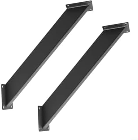 45 Degree Angle Support Brackets, Heavy Duty Steel Pergola Kit Connector Hardware Mounting Bracket for Outdoor Wooden Structure Garden Gazebo Deck Building Black 2 Pack with Screws