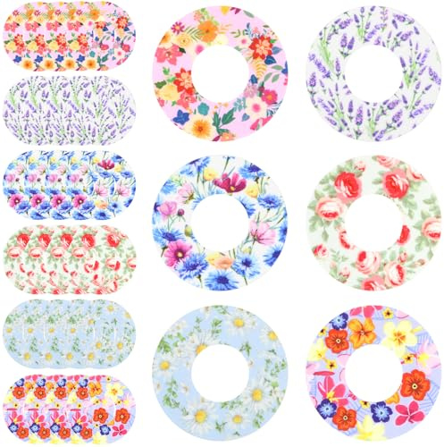 Libre 2 Sensor Covers - 24 Pcs Waterproof Adhesive Patches - Blood Glucose Monitor Patch, Sweatproof Sensor Sticker (Style D)