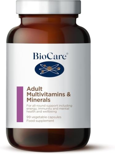 BioCare Adult Multivitamins & Minerals, 99 Capsules | One-A-Day Comprehensive Vegan Formula, For Energy, Immunity, Nervous System & Bone Support