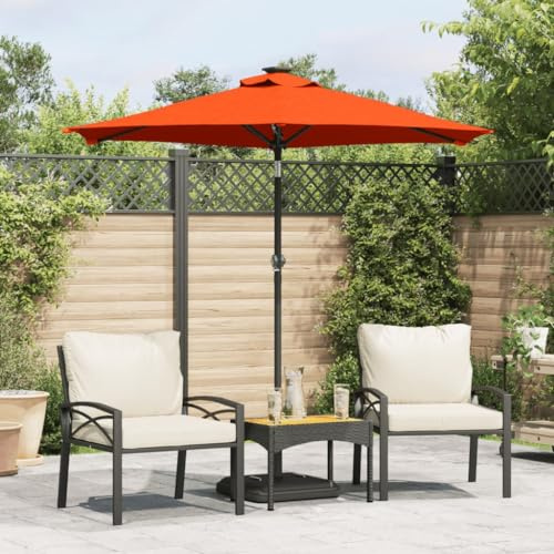 Générique Parasol de Jardin avec mât en Acier Terre Cuite 225x225x212 cm,Maison & Jardin,Pelouses & Jardins,Vie en extérieur,Parasols & voiles d'ombrage,Orange,4.5 KG,4005063