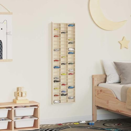 Zeehear Präsentationsbox Braun 30x4,5x96 cm, Holzwerkstoff Vitrine für Sammlerstücke, schwebende Wandregale, Elegantes Display für Wohnzimmer, Büro, Schlafzimmer