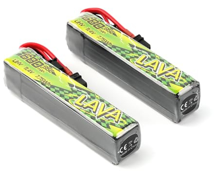BETAFPV 2pcs Lava II 3S 680mAh Battery 11.4V 95C with XT30 Connector | Upgraded Z-Folding technology, JST-XH2.54 Charge Plug Compatible for Brushless Whoop Drone Quadcopter Like Pavo20 Pro II