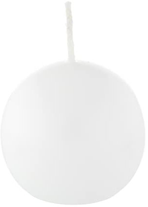 Kugelkerzen Weiß 6 cm, 16 Stück