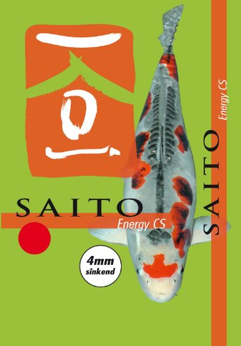 Saito Energy CS Sinkfutter für Koi, professionelles langsam sinkendes Koifutter für eine optimale Ernährung der Koikarpfen mit wertvollen arktischen Fischmehlen und Fischölen, Energiefutter für Koi bei niedrigen Wassertemperaturen 15kg, 4mm sinkende Koipellets