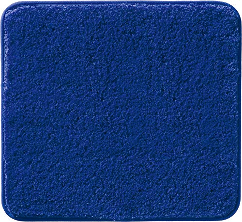 Erwin Müller WC-Vorlage, WC-Matte Rhodos Uni ohne Ausschnitt, rutschhemmend Royalblau Größe 50x55 cm - ultraweich, extrem saugfähig, flusenarm