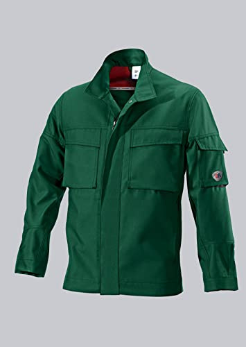BP 1787-555-74-52/54l Arbeitsjacke, Stehkragen, verdeckter Frontreißverschluss, 295,00 g/m² Stoffmischung, mittelgrün/schwarz, 52/54l