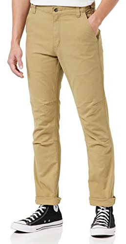 Carhartt Rugged Flex Straight Fit Canvas 5-Pocket Tapered Work Pant Pantalon Utilitaire de Travail, Kaki foncé, 33W x 34L Homme