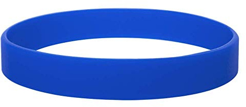 X 10 couleur Bracelet en silicone – Taille adulte bleu