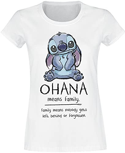 Lilo & Stitch Ohana Means Family Frauen T-Shirt weiß XXL