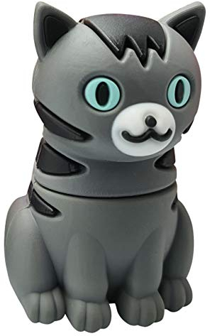 Ulticool Katze 8 GB – Puss Cat - Memory USB Stick Data Storage - Speicherstick - Pen Drive – Grau Schwarz - Einzgartiges Original Design - Grau