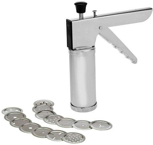 Ajanta Edelstahl Küchenpresse Sev Sancha Maker Murukku Janthikalu Maker Idiyappam Maker Chakali Maker Bhujiya Maker Nudeln Cookies Maker Gathiya Namkeen Maker mit 15 Jallies