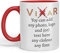 Vixar Personalised Coloured Inside Handle Mugs Cups 11oz, Your Photo Logo Text Design Gift (Red)