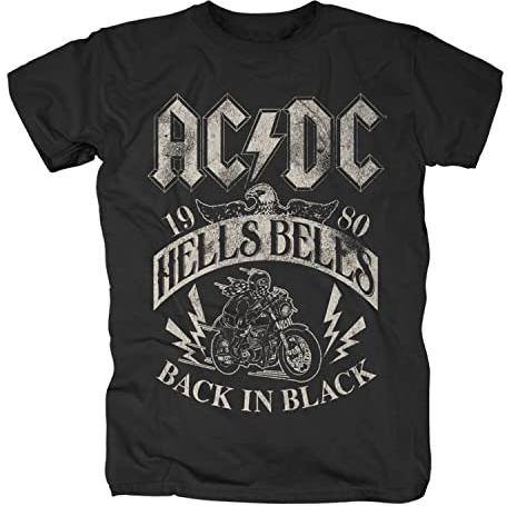 AC/DC Hells Bells 1980 Männer T-Shirt schwarz XXL 100% Baumwolle Band-Merch, Bands