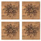 SUN WOOD Wandbild HEIMAT EDELWEISS im Altholz Landhaus Stil - 4er Set Wanddeko - quadratische Holz Wandelemente